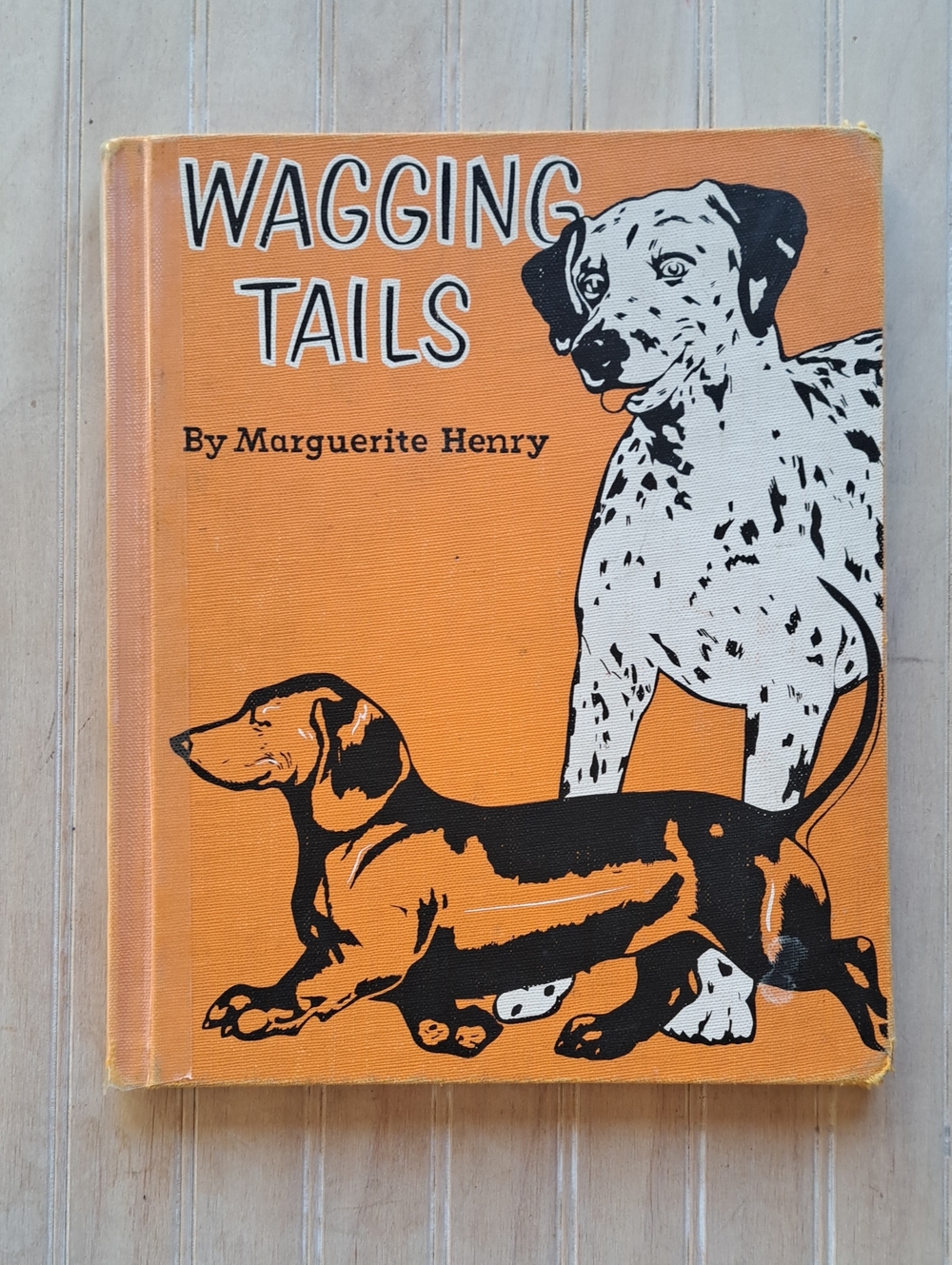 Vintage 1955 First Edition Wagging Tails Marguerite Henry Wesley  Dog HC Book